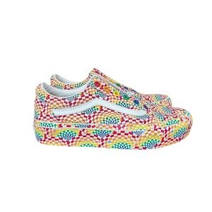 Vans Old Skool Platform Pride Rainbow Checkerboard Sneakers VN0A3B3U3W7 7W‎ 5.5M